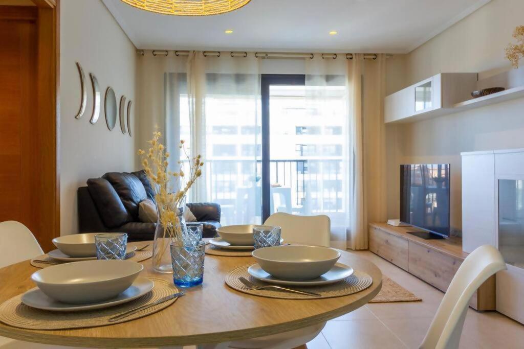 Alboraya Apartamento Con Vista Al Mar Y Piscina Valencia Bagian luar foto