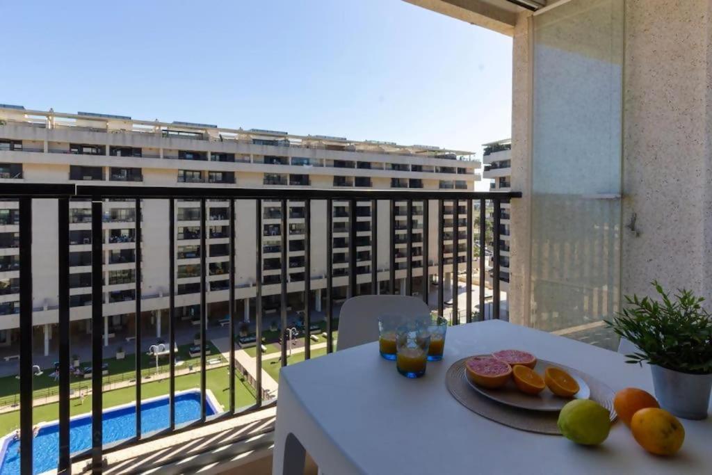 Alboraya Apartamento Con Vista Al Mar Y Piscina Valencia Bagian luar foto